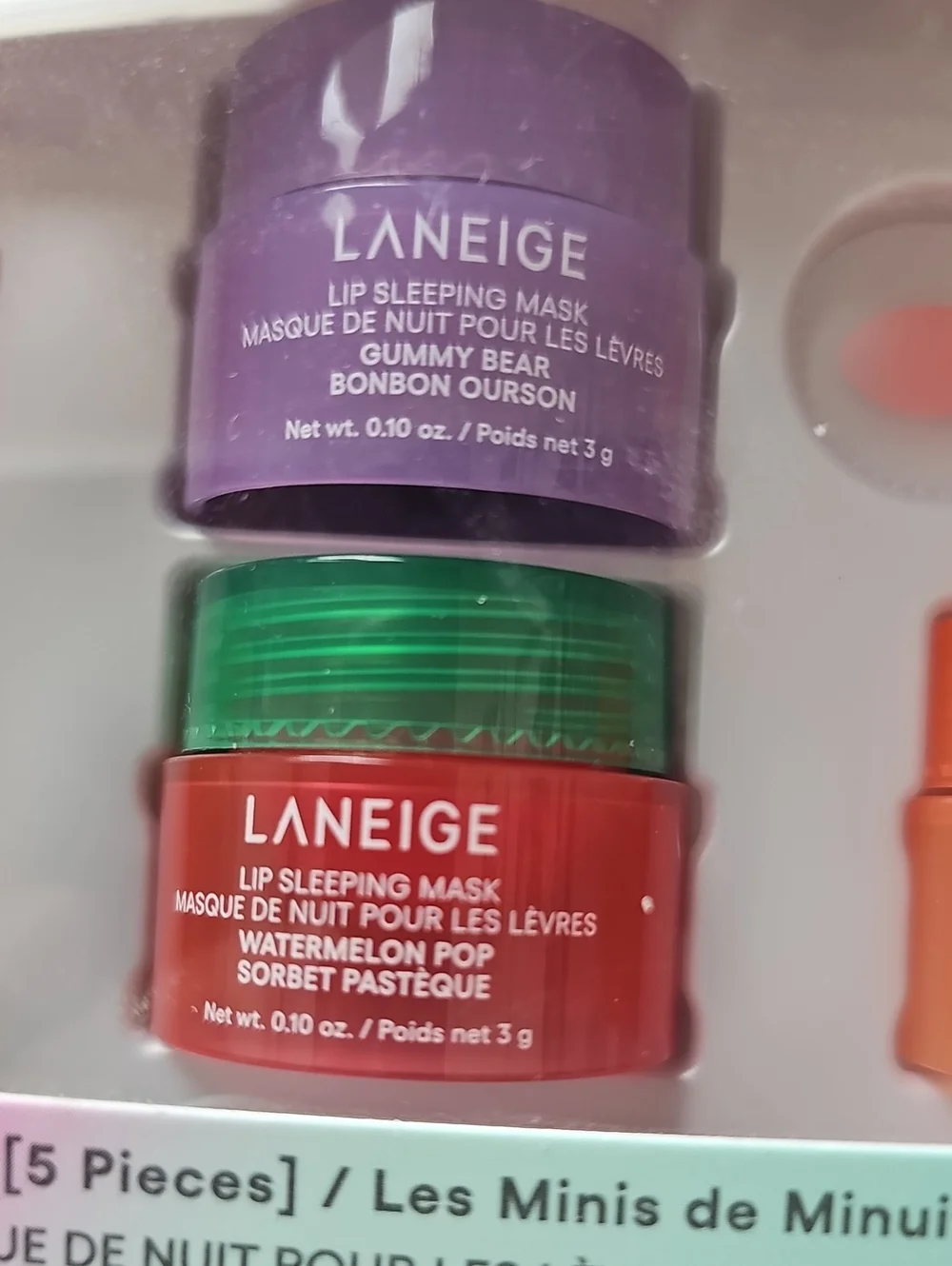 LANEIGE Lip Sleeping Mask Minis - Pink, Purple, Yellow, Green, Orange Set - Picture 3 of 6